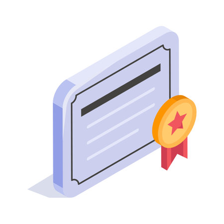 Education certificate with badge, achievement and qualification vector designのイラスト素材