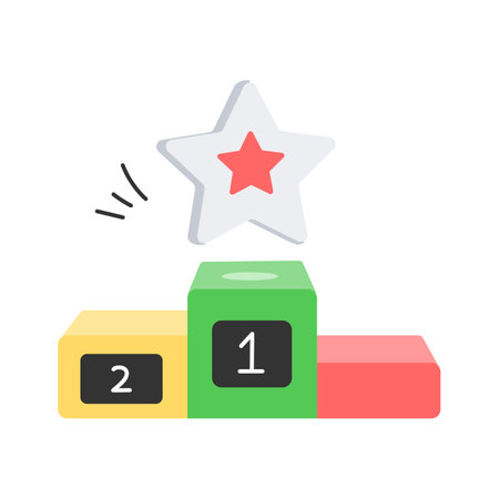 Sports leaderboard, sports podium icon designのイラスト素材