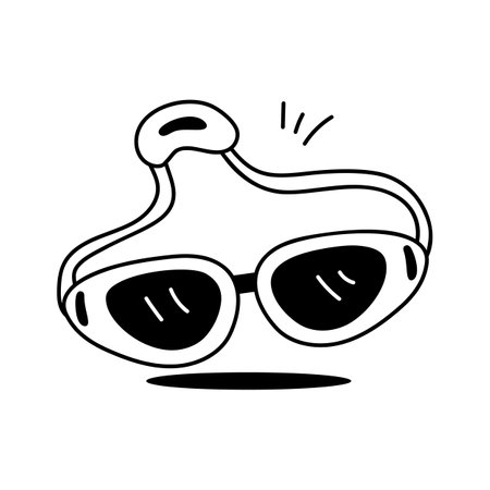 Take a look at amazing icon of swimming glasses, ready to use vectorのイラスト素材