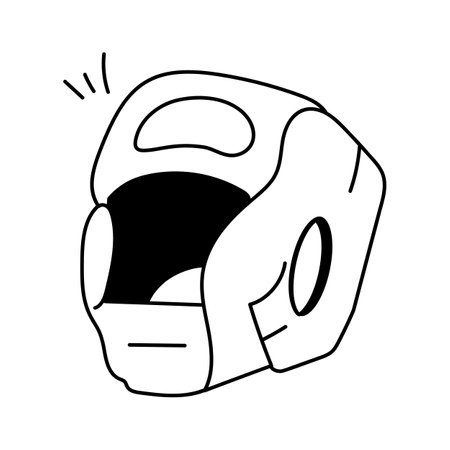 An amazing icon of sports helmet in modern styleのイラスト素材
