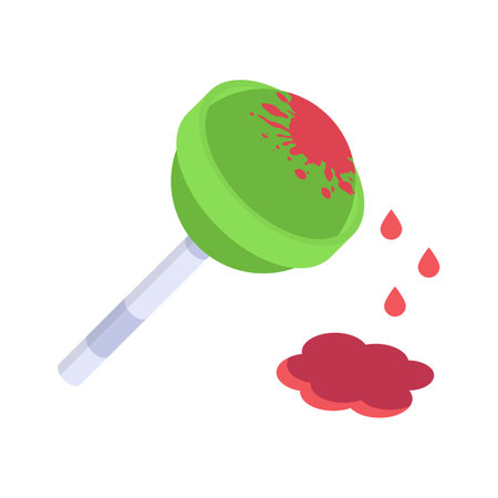 Creatively designed bloody lollipop isometric vectorのイラスト素材