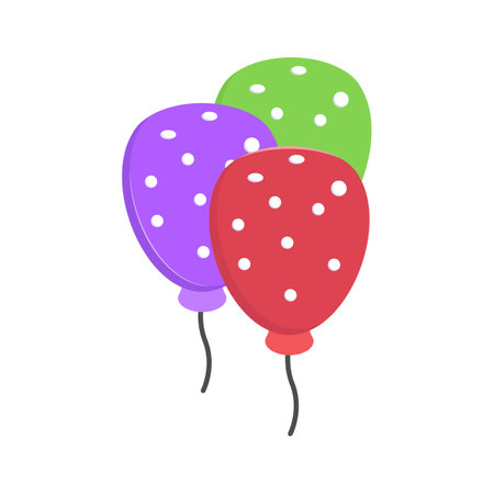 Colorful balloons representing celebrations or special promotionsのイラスト素材