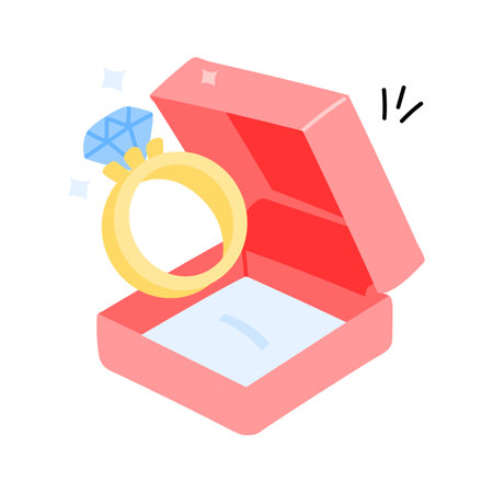 Get this trendy diamond ring icon in editable styleのイラスト素材