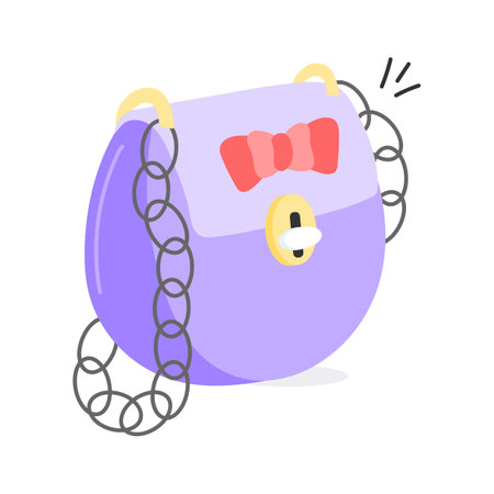 Trendy handbag for carrying essentials and complementing outfitsのイラスト素材