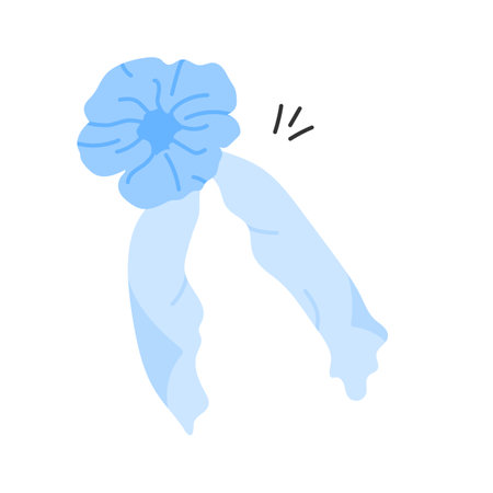 A stylish band used to secure hair or as a wrist accessoryのイラスト素材