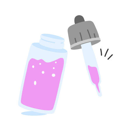 Get a glimpse at this amazing icon of serum in trendy styleのイラスト素材