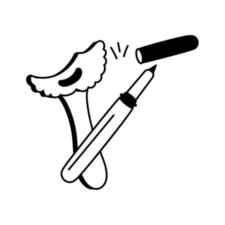 Creatively designed amazing icon of eyeliner stencilのイラスト素材