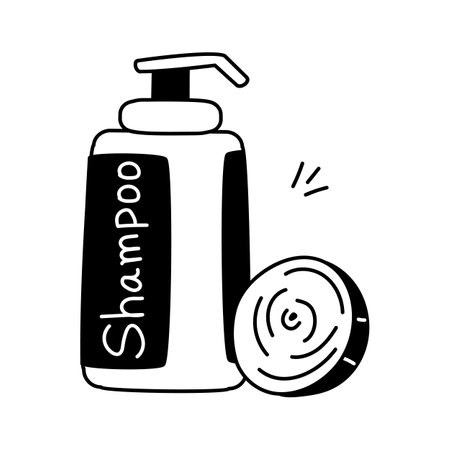 Natural shampoo with onion extracts for hair growth and strengthのイラスト素材