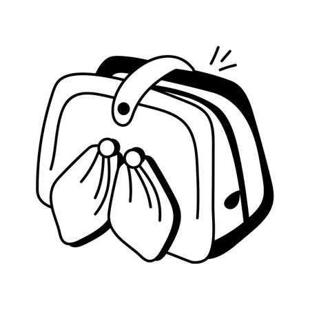 A small, elegant bag perfect for carrying essentialsのイラスト素材