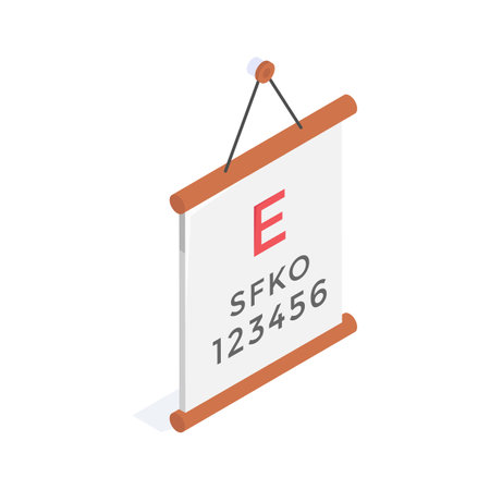 Eye chart for vision testing in medical examsのイラスト素材