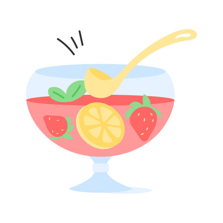 Fruity punch drink, refreshing and perfect for partiesのイラスト素材