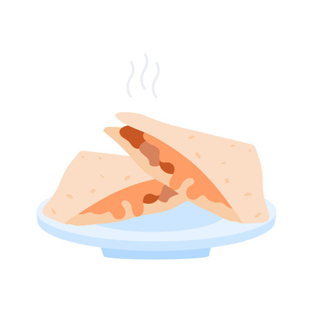 Tasty sandwich with fresh fillings, perfect for lunchのイラスト素材