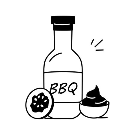 BBQ sauce, tangy and sweet, for grilled dishesのイラスト素材