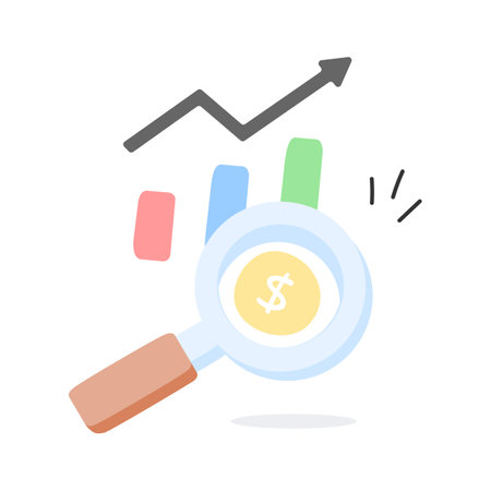Financial growth chart representing eco-friendly investmentsのイラスト素材