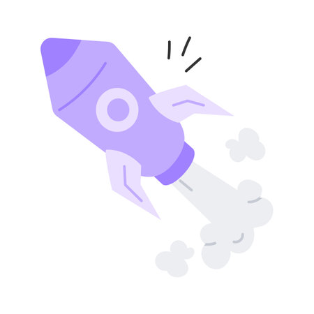 Rocket representing green technology and innovationのイラスト素材