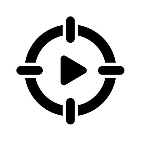 Play button icon for accessing instructional or tutorial videosのイラスト素材