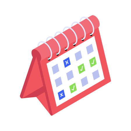A calendar highlighting important dates for logistics and deliveryのイラスト素材
