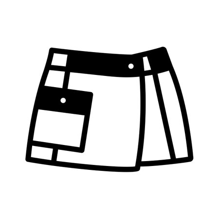 Casual knee-length shorts with pockets for warm weatherのイラスト素材