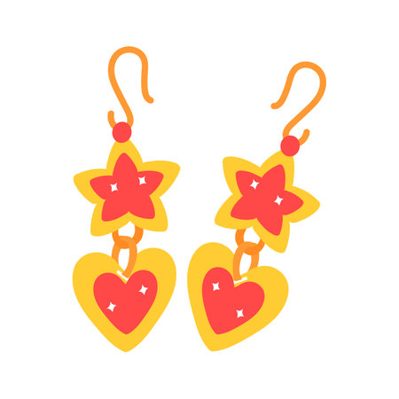 Perfectly designed earrings vector in modern styleのイラスト素材