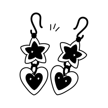 Perfectly designed earrings vector in modern styleのイラスト素材