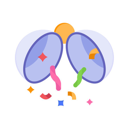 A burst of confetti to brighten any partyのイラスト素材