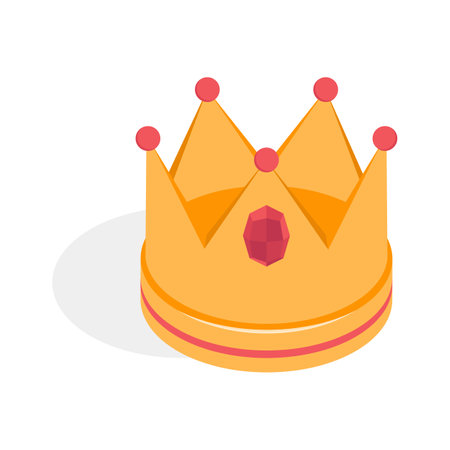 A royal golden crown for themed parties or decorationのイラスト素材