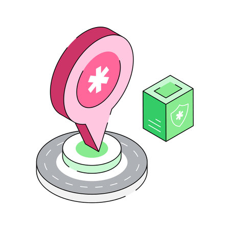 Location marker for healthcare facilities or servicesのイラスト素材