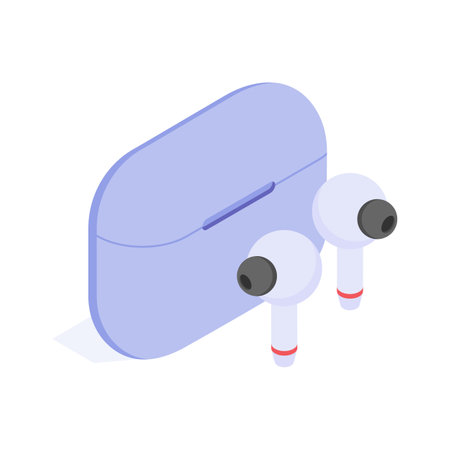 Grab this amazing icon of wireless earbuds in modern styleのイラスト素材