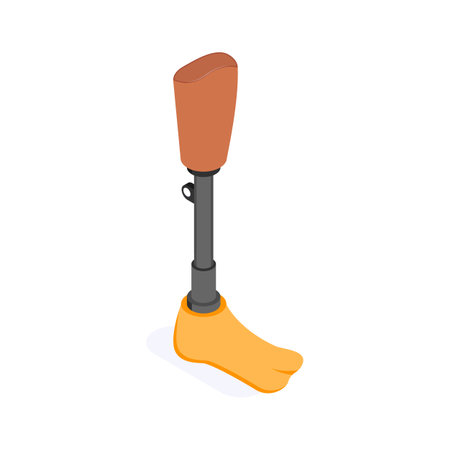 Advanced prosthetic limb for mobility and medical rehabilitationのイラスト素材