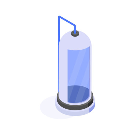 Oxygen chamber for respiratory support and healthcare solutionsのイラスト素材