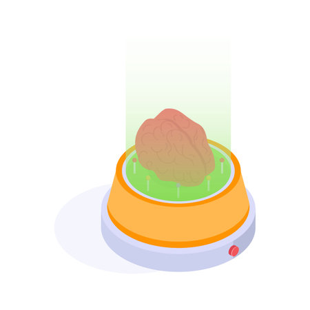 High tech device for studying and analyzing brain activityのイラスト素材