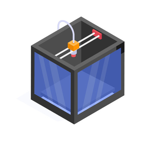 Get this amazing icon of 3d printer in modern isometric styleのイラスト素材