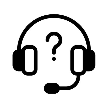 Icon showing a headset symbolizing customer support and communication servicesのイラスト素材