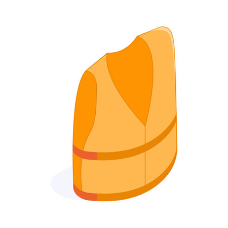Bright reflective vest for ensuring visibility and safety on siteのイラスト素材