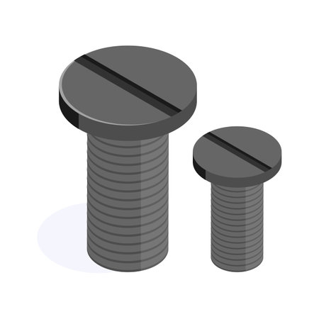 Screw bolts icon in trendy style, editable vectorのイラスト素材