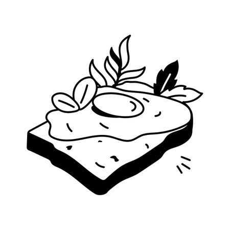 Tasty sandwich with layers, fast food concept iconのイラスト素材