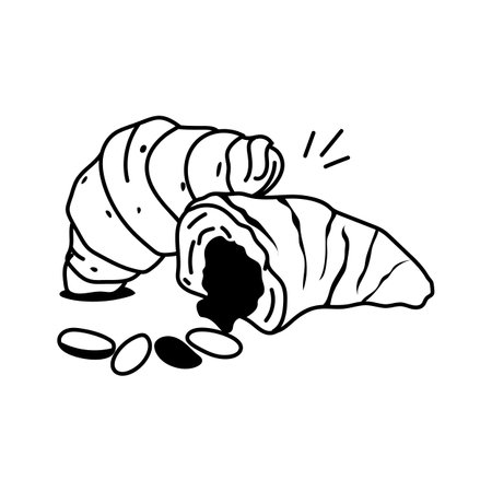 Flaky pastry pockets filled with sweet fruit jamのイラスト素材