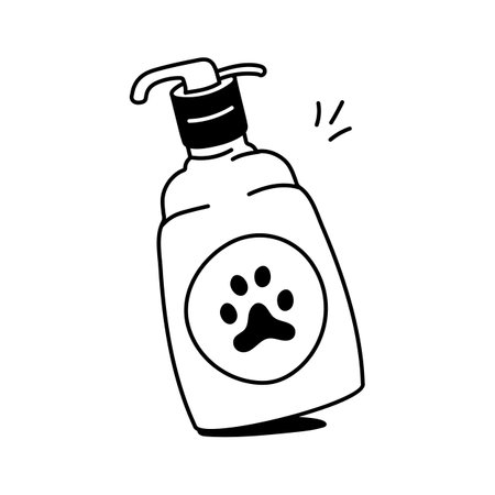 Gentle pet shampoo vector design in modern style, grooming and keeping pets cleanのイラスト素材