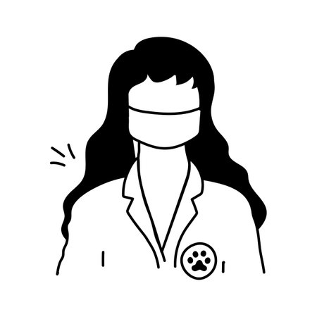 Professional providing healthcare and medical treatment to petsのイラスト素材