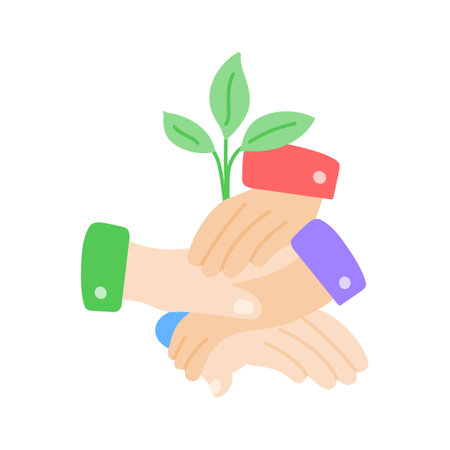 Get this amazing icon of teamwork growth in modern styleのイラスト素材