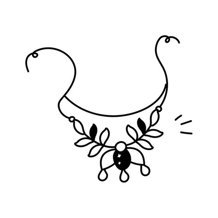 Icon of a necklace, perfect for fashion and jewelry visualsのイラスト素材