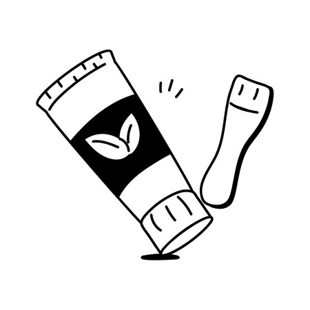 Icon of depilatory cream, ideal for beauty and hair removal designs.のイラスト素材