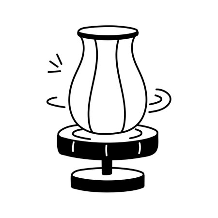 Icon of clay pottery, perfect for creative sculpting and artistic designsのイラスト素材