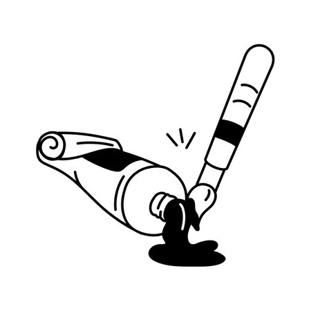 Icon of a paint tube, suitable for painting and art designsのイラスト素材