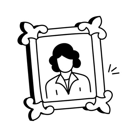 Icon of a portrait, perfect for art and creative visualsのイラスト素材