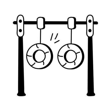 Bar for upper body strength and pullup exercisesのイラスト素材
