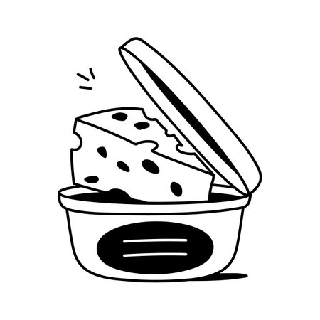 Packaging cheese products for storage, sale, or distributionのイラスト素材