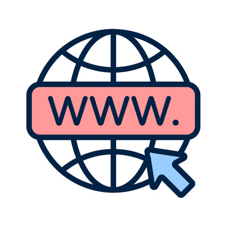 Website icon symbolizing digital communication and online presenceのイラスト素材