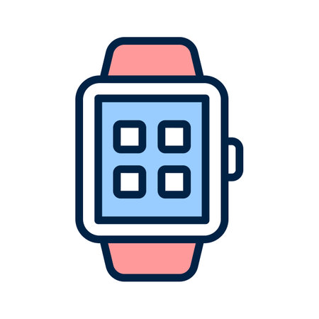 Smartwatch icon for wearable device time managementのイラスト素材