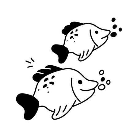 Get this amazing icon of fish in modern styleのイラスト素材